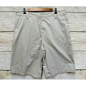 Subculture Shorts Mens Size 36 Gray & Black Striped Casual Walk Shorts New‎